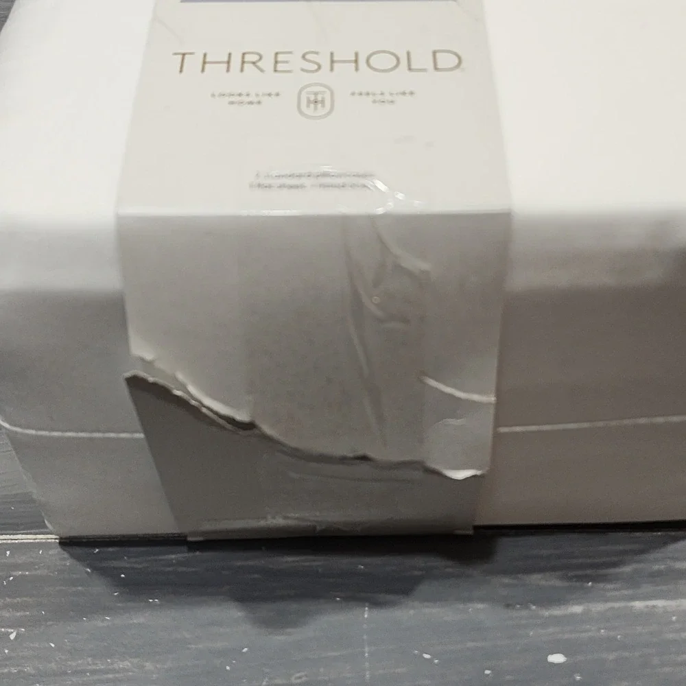 Threshold Hotel Sateen Sheet Set Full White 800 Thread‎ Count 100% Cotton 4pc